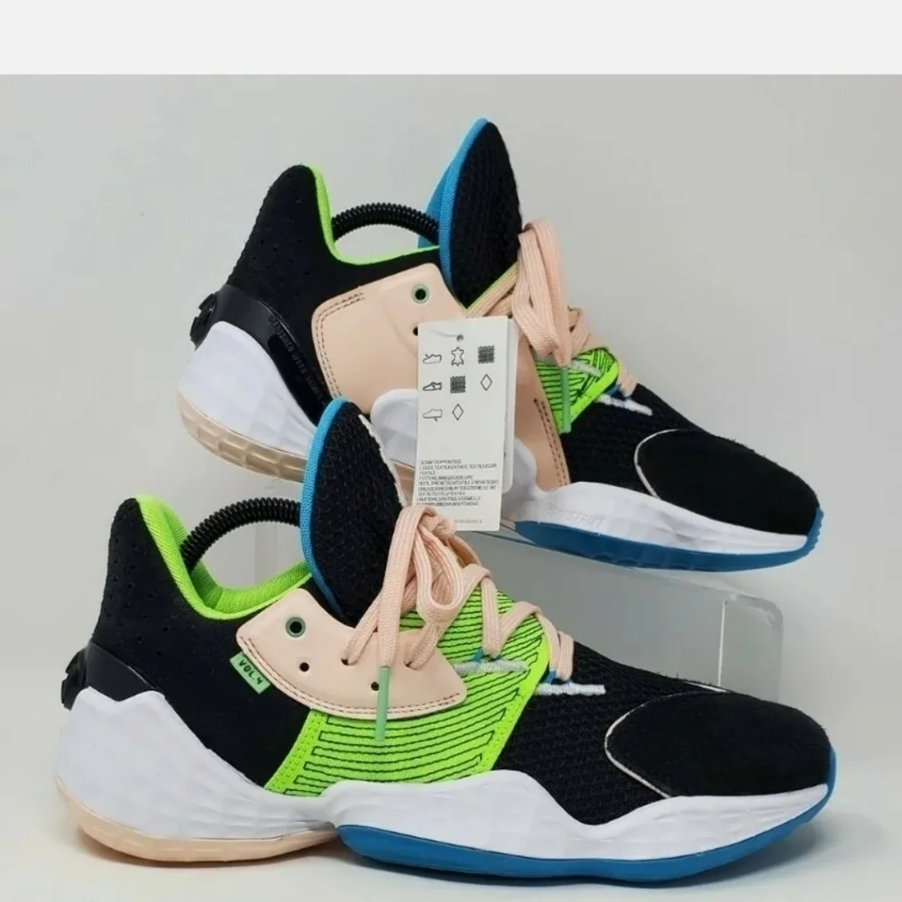 Adidas Harden VOL. 4 GCA FY0874 Black Coral Pink Signal Green Men's Size 7.5 New